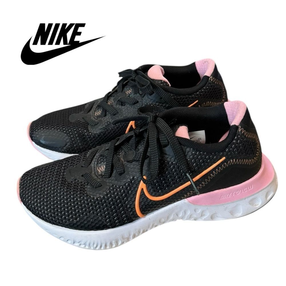 Nike Renew Run Black White Pink Women's CK6360-001  Running Shoes Sneakers 6